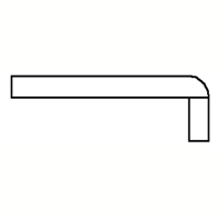 Г-образная ступень вальцевание края ступени (плита 10 мм)