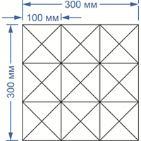 Оригами гидроабразивный рез (элемент 300*300мм)