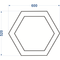 Гексагоны 2 гидроабразивный рез (элемент 520*600мм)